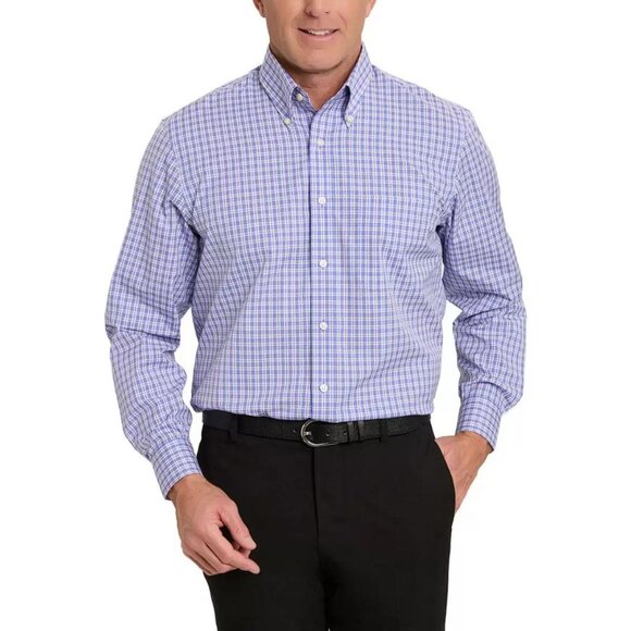 KIRKLAND SIGNATURE Men's Traditional Fit Dress Shirt Size 17-32/33 in Light Blue - Picture 1 of 8